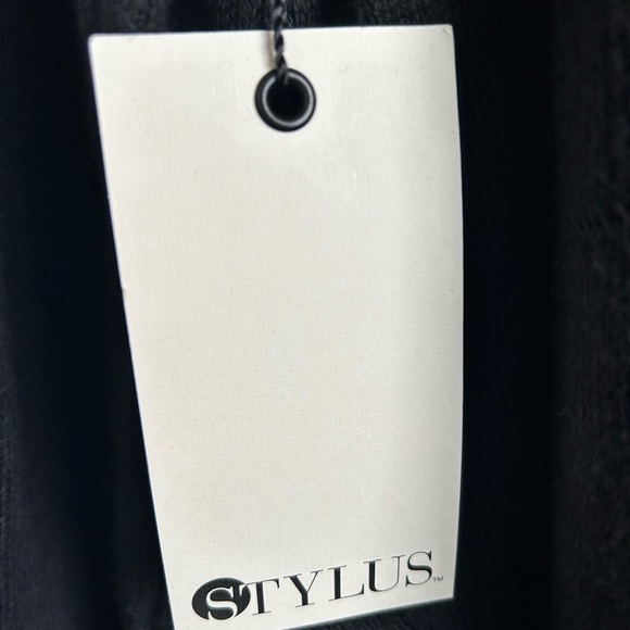 NWT Black Asymmetrical Cowl Neck Sweater - Picture 5 of 6